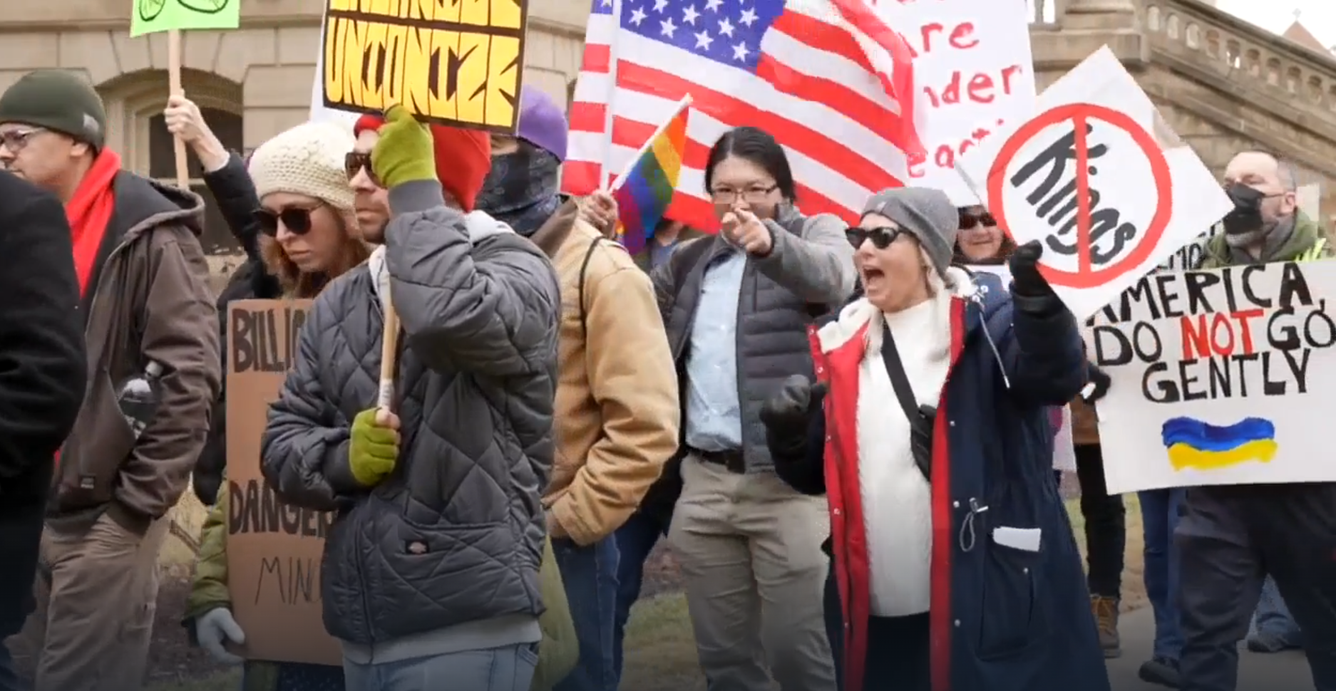 Pro-War Protesters Rallied at Michigan Capitol as Trump Pushes for Peace in Ukraine
